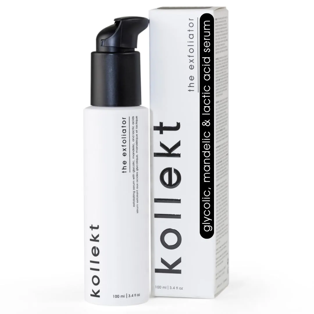 Glycolic Acid Face Exfoliator Anti-Aging AHA Serum for Dark Spots, Blackheads, Wrinkles & Fine Lines – Chemical Peel for Face with Lactic & Mandelic Acid, & Licorice Root – 3.4 fl oz