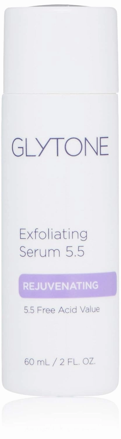 Glycolic Acid Exfoliating Serum 5.5% PFAV | Face & Body Exfoliator for All Skin | Reduces Fine Lines, Wrinkles, Dark Spots & Pore | Non-Comedogenic, Fragrance-Free | AHA Facial exfoliator | 2 Fl oz