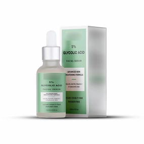 Glycolic Acid Serum - Pigmentation | Dark Spots | Acne | Vitamin C | Hyaluronic Acid | Oily Skin (10ml)