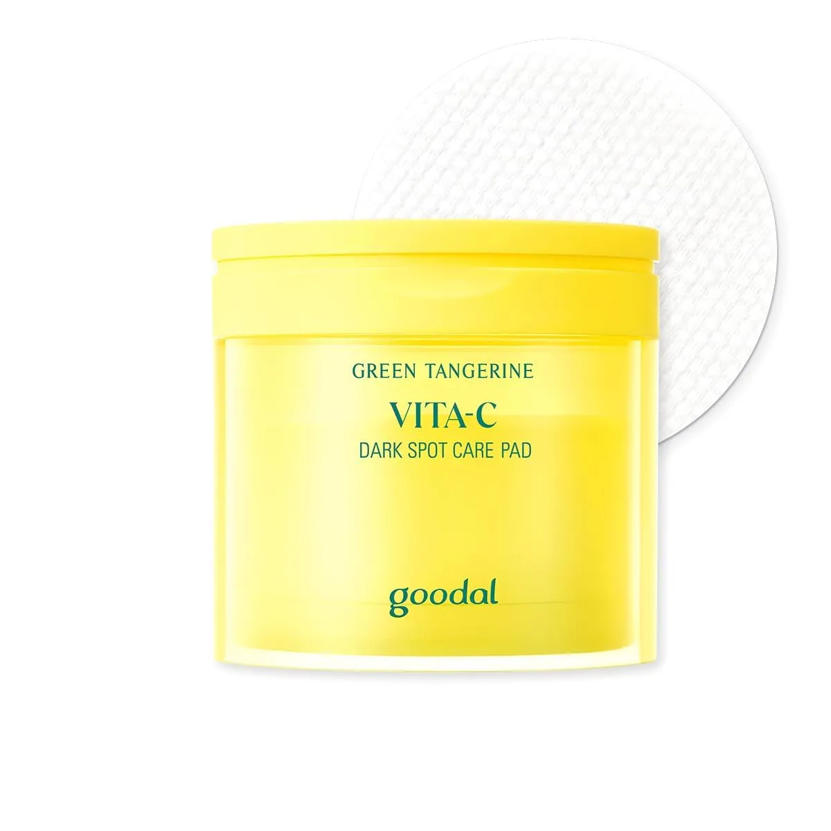 GOODAL Green Tangerine Vita C Toner Pads, Korean Skin Care, K-Beauty, Glass Skin, 70 Sheets