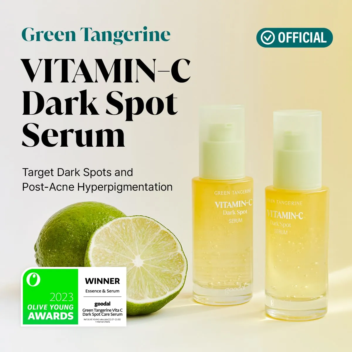 GOODAL Green Tangerine Vitamin C Serum, Korean Skin Care - Advanced Version 1.02 fl oz