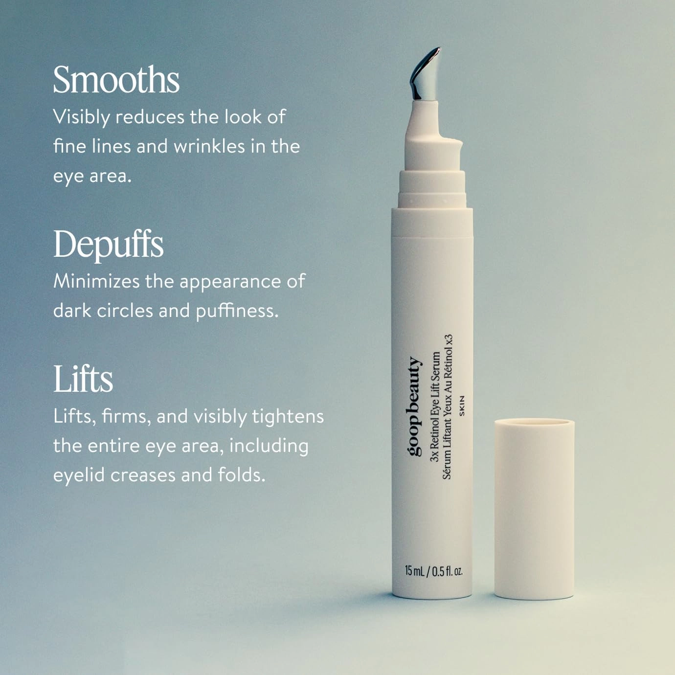 goop Beauty 3x Retinol Eye Lift Serum | Fine Lines and Wrinkles Treatment | 0.5 fl oz