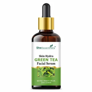 Green Tea Face Serum | Aloe Vera with Pro Vitamin B5 & Vitamin E | Aging, Skin Repair | Reduces Blemishes, Fine Lines, Smoothens Skin | No Parabens, No SLS | Suitable for All Skin Types - 30ml