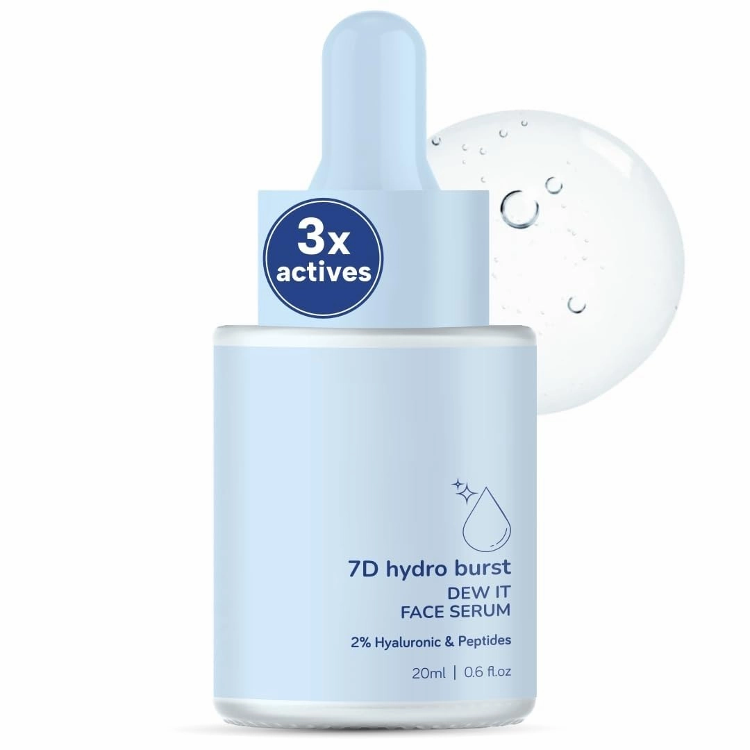 GT 2% Hyaluronic Face Ser.um with Niacinamide Peptides For Dewy Hydrated & Plumped Skin With 7D Hydro Burst | Daily Hydrating Face Ser.um For Bouncy Skin | Paraben Free Ser.um for Men & Women | 20 ml