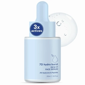 GT 2% Hyaluronic Face Ser.um with Niacinamide Peptides For Dewy Hydrated & Plumped Skin With 7D Hydro Burst | Daily Hydrating Face Ser.um For Bouncy Skin | Paraben Free Ser.um for Men & Women | 20 ml