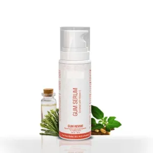 Gum Revive Gum Serum | Vitamin E enriched | Gum Repair | Tightens, Strengthens, Rejuvenates | Suitable for Gum Bleeding | Daily use | Clove, Vitamin E, Aloe Vera, Chamomile | 30ml