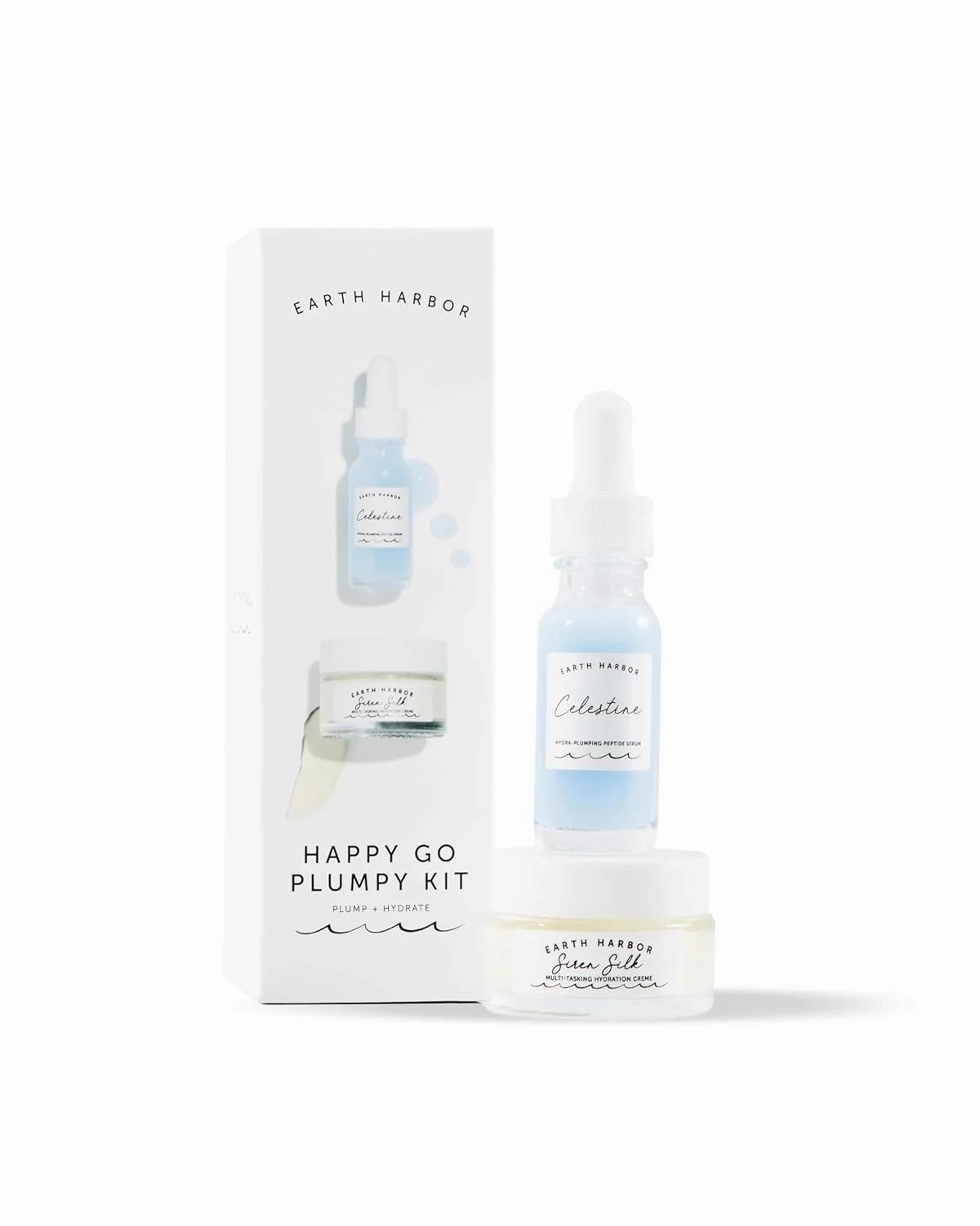 HAPPY GO PLUMPY Kit by Earth Harbor (Includes 10 mL CELESTINE and 15 mL SIREN SILK)