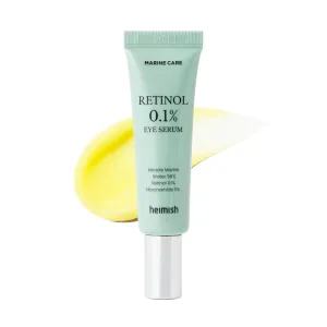 HEIMISH Marine Care Retinol 0.1% Eye Serum - Anti Aging Serum, Eye Serum for Firming, Anti Wrinkle, Skin Elasticity, Hydrating with Retinol, Hyaluronic Acid, Lighweight, Non-sticky, 1.0fl.oz/30ml