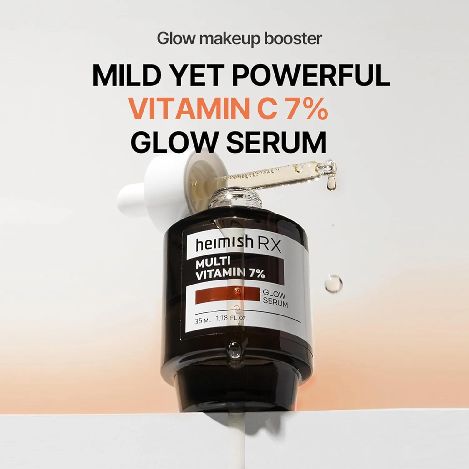 HEIMISH RX Multi Vitamin Glow Serum - Vitamin C Serum for face, Dark Spot & Hyperpigmentation Reduction, Anti Aging, Skin Brightening with Vitamin C 7%, Niacinamide 5% - 35 ml (1.18 fl. oz)