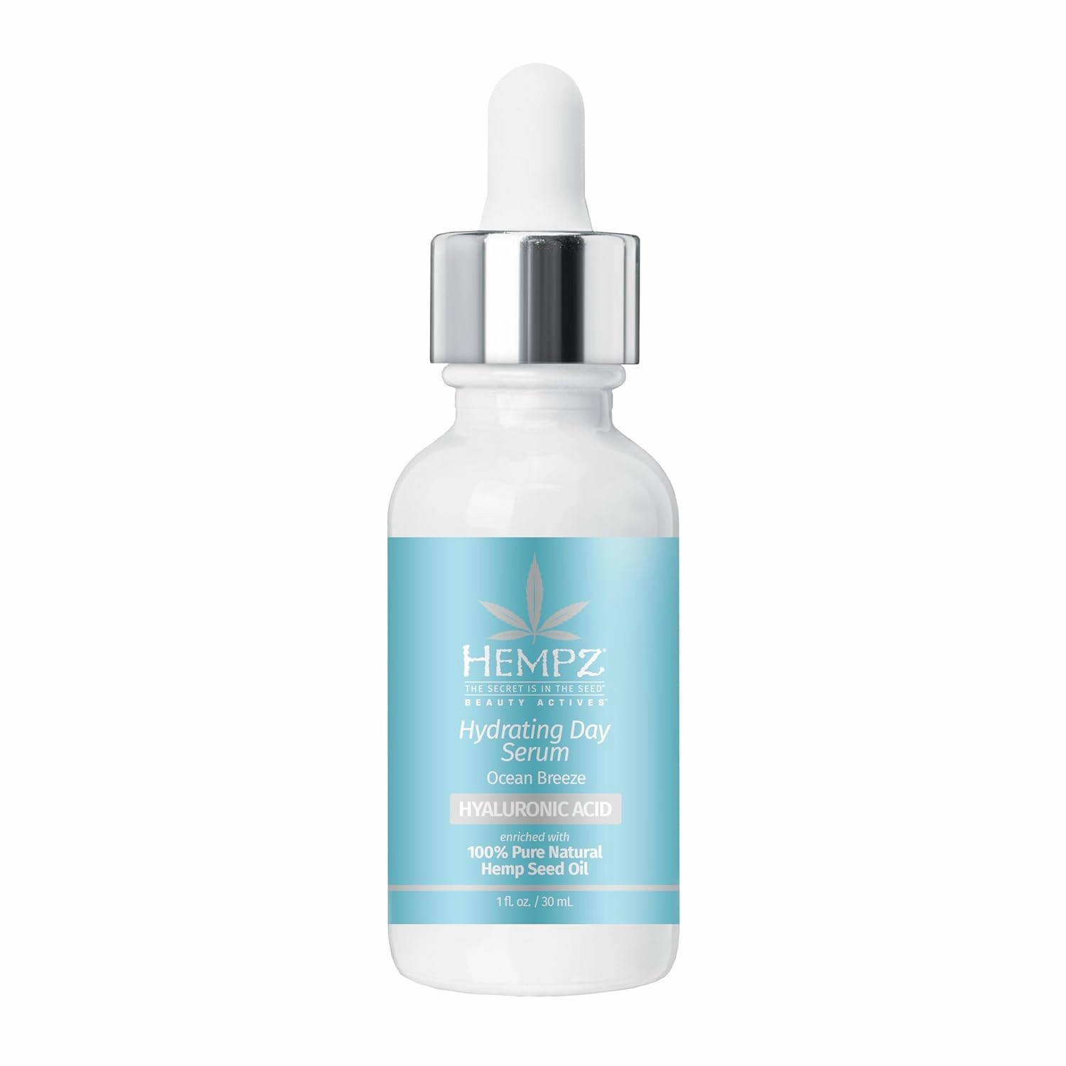 Hempz Ocean Breeze, Facial Serum, Beauty Actives face serum with Hyaluronic Acid, for Men and Women with dry to normal skin 1oz