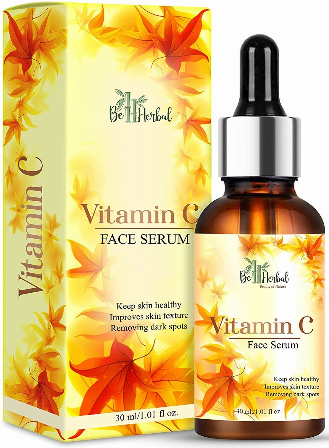 HERBAL Vitamin-C Face Serum Pure & Natural for Glowing Skin Boosts Collagen Helps Smooth Wrinkles Clearer & Brighter Skin (Pack of-1)