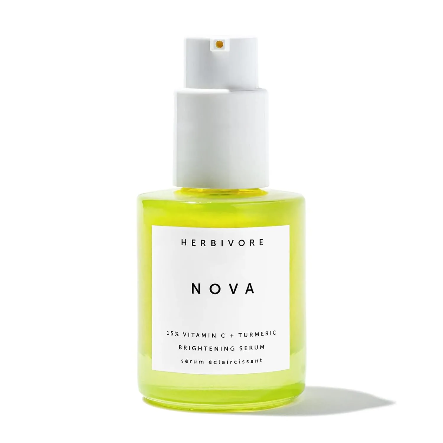 HERBIVORE Nova Brightening Serum for Face – 15% Vitamin C   Turmeric to Visibly Improve the Look of Dark Spots and Even Skin Tone, Plant-based, Vegan, Cruelty-free, 30mL /1 oz