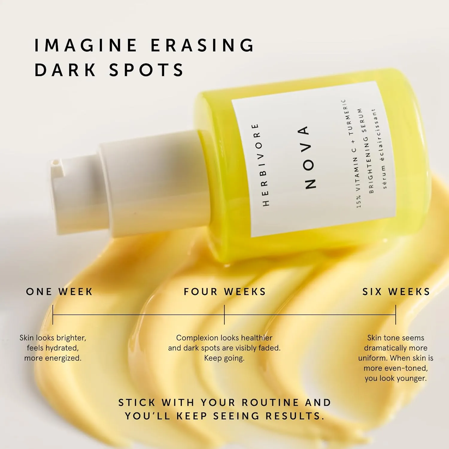 HERBIVORE Nova Brightening Serum for Face – 15% Vitamin C   Turmeric to Visibly Improve the Look of Dark Spots and Even Skin Tone, Plant-based, Vegan, Cruelty-free, 30mL /1 oz
