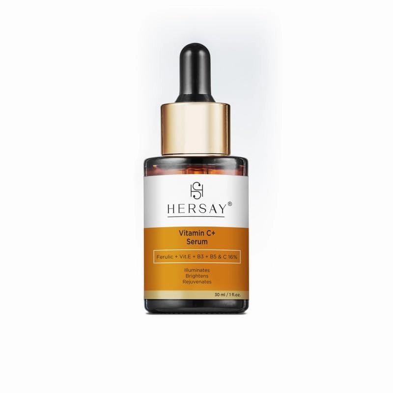 Hersay' Vitamin C  Face Serum | 16% Vitamin C | 10% Niacinamide | Glowing & Moisturised Skin | Anti Aging | Reduces Dark Spots, Sun Damage, Acne | All Skin Types | Free from Parabens | 30ml