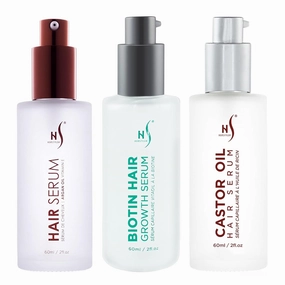 HerStyler Argan & Castor Oil Hair Serum Set with Biotin