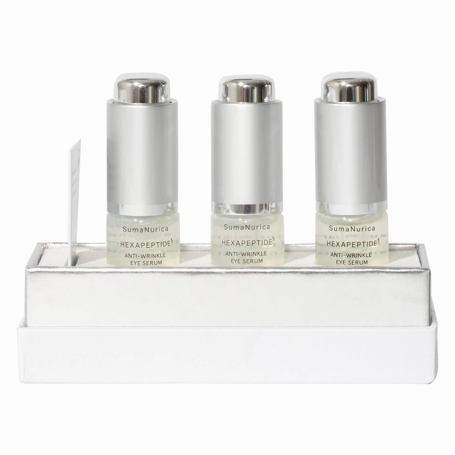 Hexapeptide 5 Anti-wrinkle Eye Serum - Anti-Aging Serum for Eye - Supports Collagen, Smooths Fine Lines and Wrinkles - Vegan - 3 x 0.1 oz