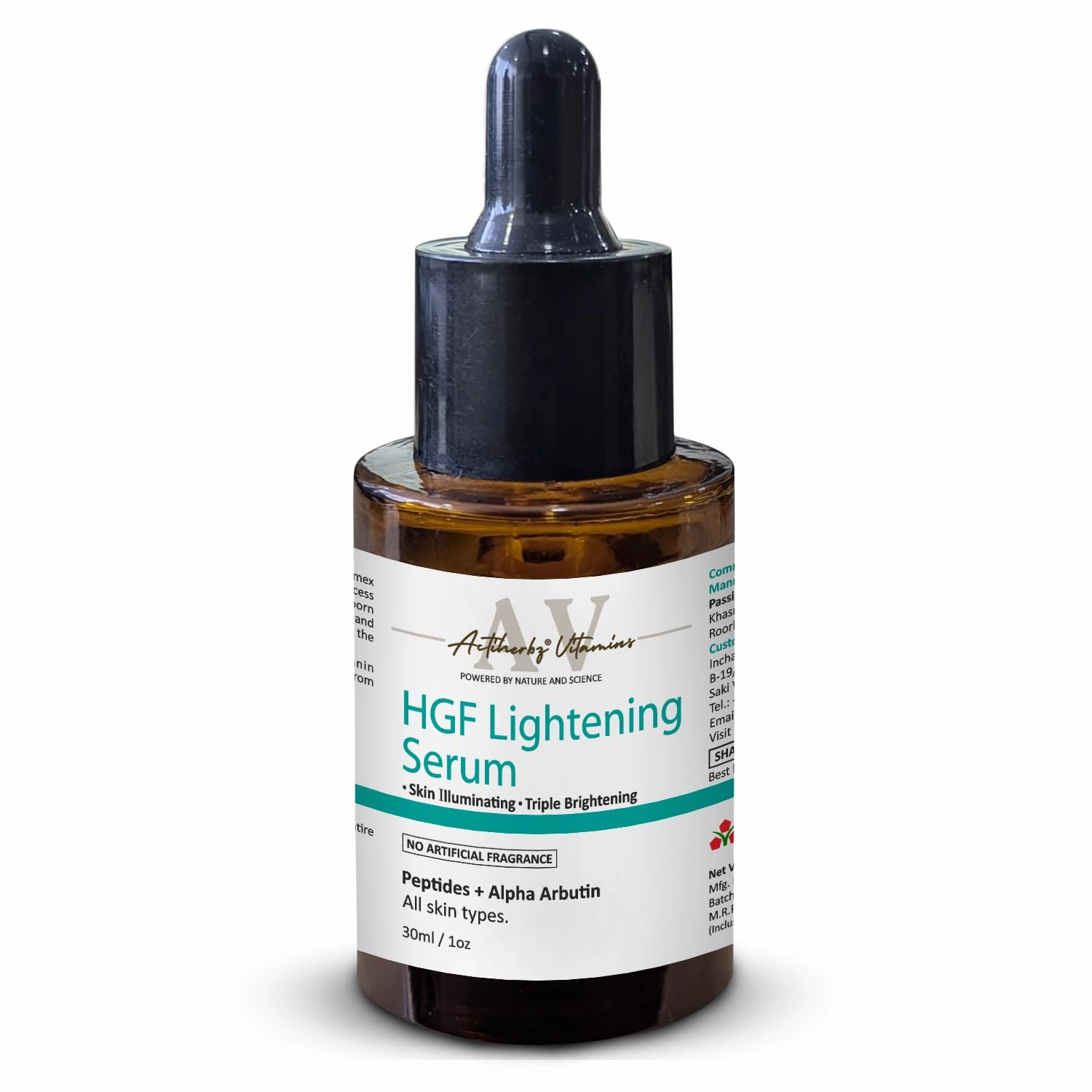 HGF Advanced aqua based Peptide Face Serum | Nonapeptide | Alpha arbutin | Hyaluronic based Face Serum for Pigmentation & Even Skin Tone - 30 ml | For All Type Skin