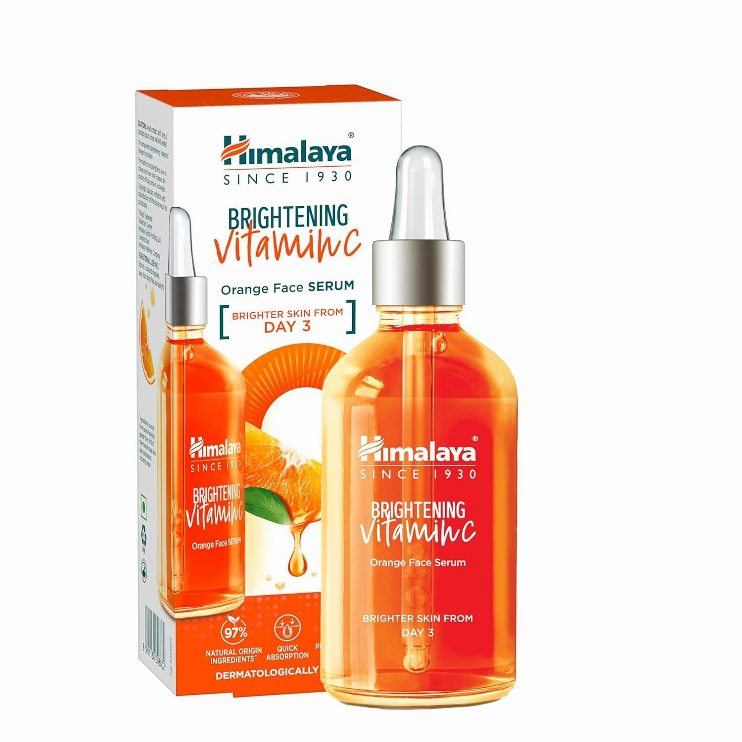 Himalaya Brightening Vitamin C Serum I 5X Vitamin C & 10 X Niacinamide I Brighter Skin from Day 3 | 15 ml