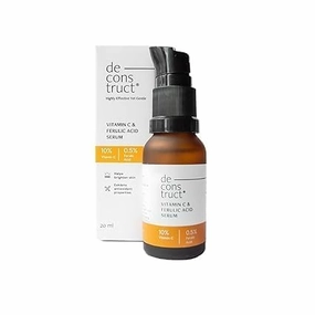 HN Decon.struct 10% Non-irritating Vitamin C Face Serum For Glowing Skin | 10% Vitamin C 0.5% Ferulic Acid | Water Based Serum - Highly Stable For Women & Men |.|