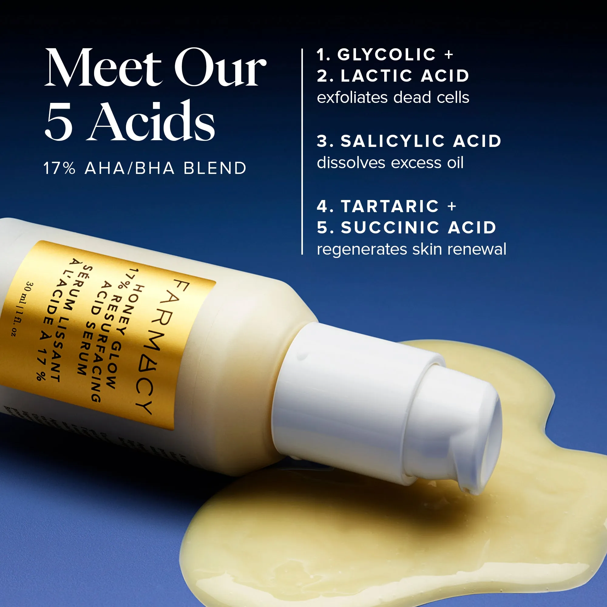 Honey Glow 17% AHA   BHA Resurfacing Acid Serum