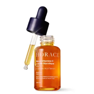 HORACE Vitamin C   Glycolic Acid Face Serum for Men – Brightening Facial Treatment for Dull Skin, Radiance Boost, and Even Complexion – Skincare for All Skin Types – Unscented, 30ml