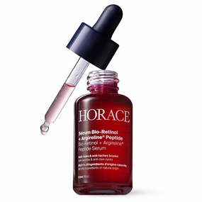 HORACE Bio-Retinol   Argireline Peptide Face Serum for Men - For Wrinkles, Dark Spots and Elasticity - Vegan Skin Care for All Skin Types - Unscented, 30ml