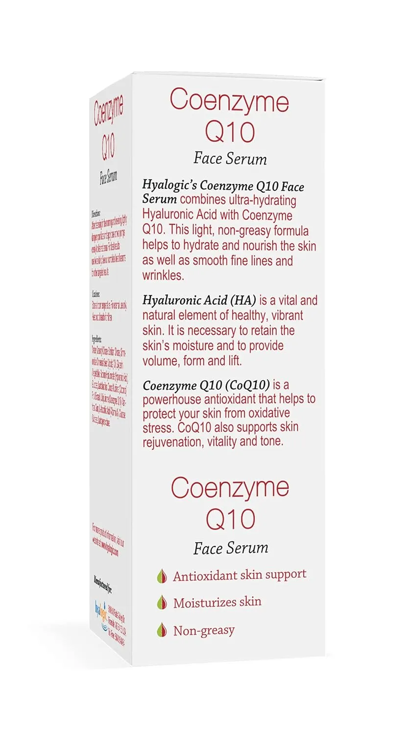Hyalogic Episilk Coenzyme Q10 Serum w/Hyaluronic Acid for Collagen Support | Visible Firming Facial Serum For Dry Skin | Skin Rejuvenation - Antioxidant Serum (0.47 fl oz / 13.5 ml)