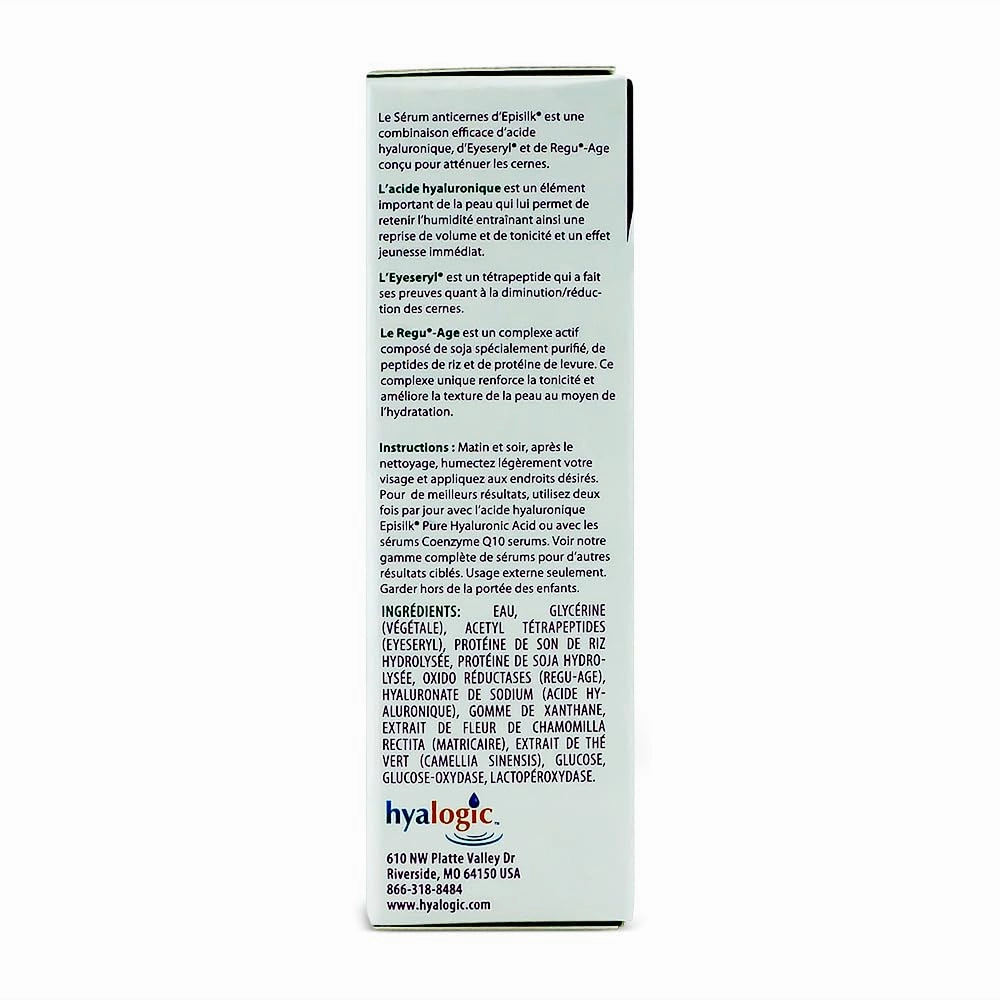 Hyalogic Dark Circle Lightening Face Serum - Treat Under Eye Dark Circles w/Hyaluronic Acid, Eveseryl & Regu-Age - Soothe, Nourish & Rejuvenate Skin - 1oz