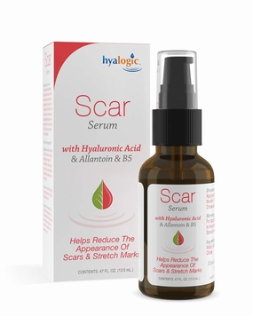 Hyalogic Scar Serum with Hyaluronic Acid, Allantoin & Panthenol – Vegan, Gluten & Cruelty-Free Scar Treatment – Smooths & Lessens Scar Hyperpigmentation for Healthy Skin (0.47 fl oz)