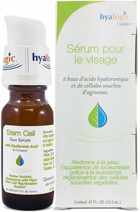 Hyalogic Stem Cell Face Serum - Infused With Citrustem - Plus Premium Hyaluronic Acid - Helps to Renew Youthful Appearance and Rejuvenate Skin .47 Fl oz