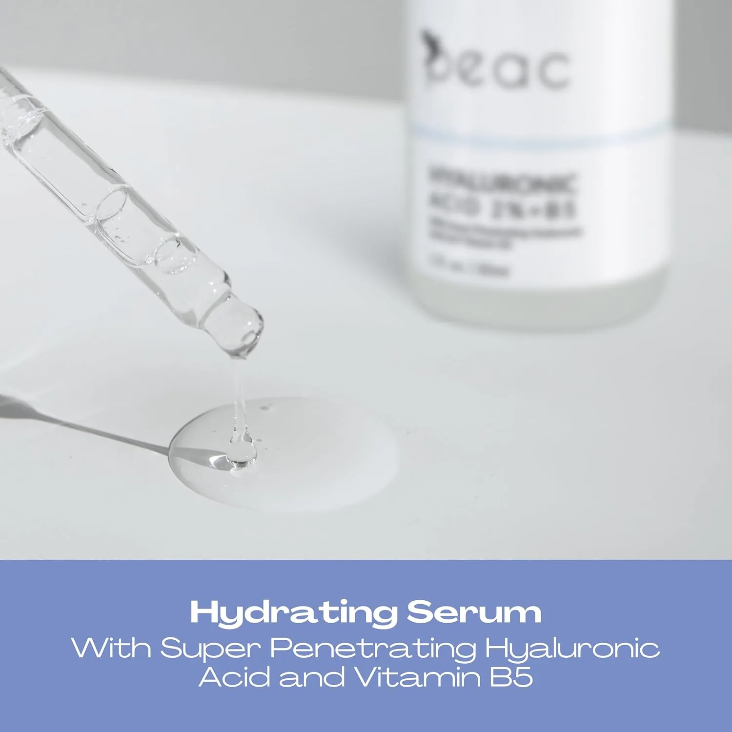 Hyaluronic Acid 2%   B5 Serum 60ml/2oz – USA Made - All Skin Types - Hyaluronic Acid Serum for Face – Hydrating, Plumping & Lightweight – Fragrance Free Skincare – Moisturizing Face Serum for Women