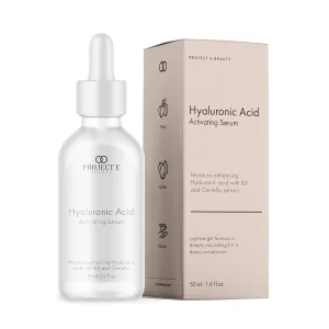 Hyaluronic Acid Activating Serum by Project E Beauty | Anti-Aging Serum for the Face | Plumping & Hydrating Facial Skin Care | Removes Dark Spots & Wrinkles | B5 | Whitening | For Dry Skin | 50ml