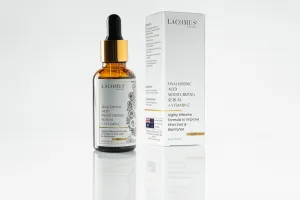 Hyaluronic Acid   Vitamin C Moisturizing Serum for Fine Lines and Blemishes - Organic and Cruelty-Free Skin Health Booster - Moisturizing Formula for Youthful Skin - LACOMUS Australia