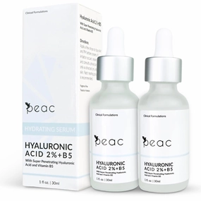 Hyaluronic Acid 2%   B5 Serum 60ml/2oz – USA Made - All Skin Types - Hyaluronic Acid Serum for Face – Hydrating, Plumping & Lightweight – Fragrance Free Skincare – Moisturizing Face Serum for Women