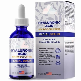 Hyaluronic Acid Anti-aging Serum for Face, Pure Medical Formula - 2 oz;Moisturizing & Hydrating Facial Essence.