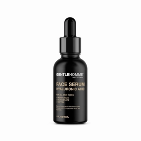 Hyaluronic Acid Face Serum - Men’s Facial Serum - With 3% Hyaluronic Acid & Vitamin E - Helps Moisturize, Rejuvenate & Soften Skin - Day & Night Serum - All Skin Types - Vegan - 1oz