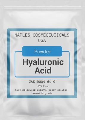 Hyaluronic Acid Powder Pure High Molecular Weight Cosmetic Grade Water Soluble Sodium Hyaluronate for Skin Face Cosmetic Applications Make Your Own Serum
