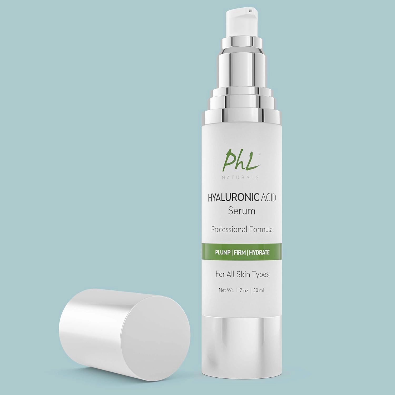Hyaluronic Acid Serum for Face - (1.75 fl oz / 50 ml) with Vitamin C and E, Anti-Aging Line Correcting Serum - Boosts Hydration, Plumps Skin to Fill in Fine Lines and Wrinkles