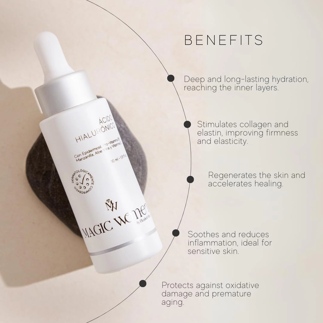 Hyaluronic Acid Serum for Face – Ultra Hydrating Facial Serum with Vitamin B5, Silanol & Aloe – Face Serum for Women – Lightweight Skin Care – 1 Fl Oz