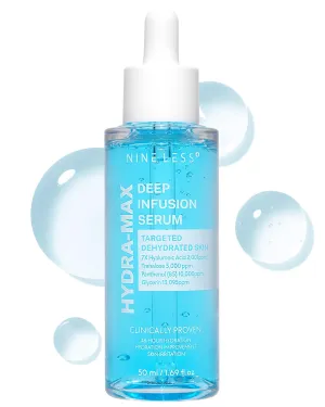 HYDRA-MAX Deep Infusion Serum –48hr Korean Hydrating Face Serum with Hyaluronic Acid, Panthenol - 5 Ceramides -Deep Moisture, Fast Absorbing, All Skin Types, 1.69 fl.oz.