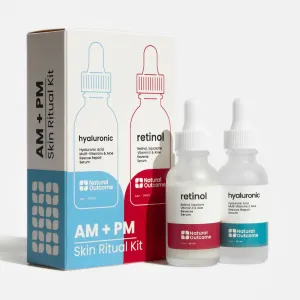 Hydrating Hyaluronic Acid Serum and Retinol Facial Serum - Night and Day Anti Aging Facial Serum Set 1 oz Each, Vegan, Cruelty Free & Fragrance Free