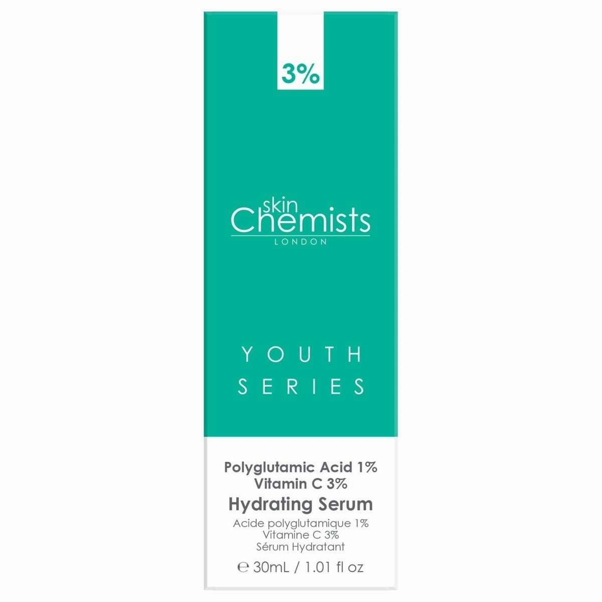 Hydrating Serum Polyglutamic Acid 1%, Vitamin C 3% 30ml