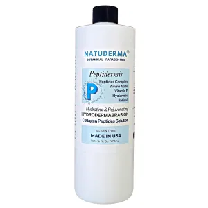 Hydrodermabrasion Solution PEPTIDERMIS, Peptide Complex, Oxy-Facial Serum, Hydro Facial Solution for Hydrodermabrasion Machine, Matrixyl 3000 Hydro Serum, 16 oz, Natuderma