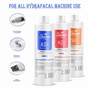 Hydrogen Oxygen Facial Machine Serums for Facial Cleansing – AS1 SA2 AO3 Aqua Peeling Solution Top Salon Skin Scrub Hydra Skin Scrub Special Solution Small Bubble Solution (40fl oz) (3)