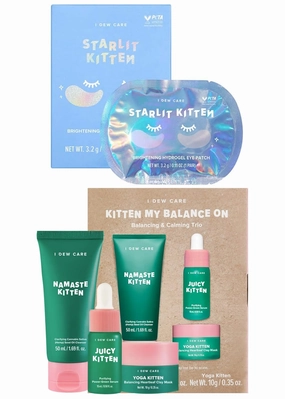 I DEW CARE Hydrogel Eye Patch - Starlit Kitten, 5 EA   Skincare Set - Kitten My Balance On Bundle
