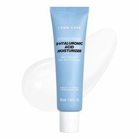 I DEW CARE Skin Care - Hydra Vibes 8-Hyaluronic Acid Moisturizer | Hyaluronic, Face Moisturizer, Hypoallergenic Formula, Glass Skin, Vegan, Cruelty-Free, Illuminating, 1.69 FL Oz.