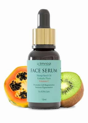 I.M.R.O.Z. Face Serum – 15ml – With Kakadu Plum, Vitamin C & Hemp Seed Oil – Brightening & Anti-Pigmentation Serum – For Glowing Skin & Wrinkles – All Skin Types – Unisex