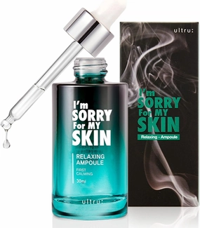 I'M SORRY FOR MY SKIN Facial Skin Ampoule, Korean Skin Care Serum for Face with Centella Asiatica and Hyaluronic Acid, Moisturizing & Glowing Effect (Relaxing Ampoule First Calming)