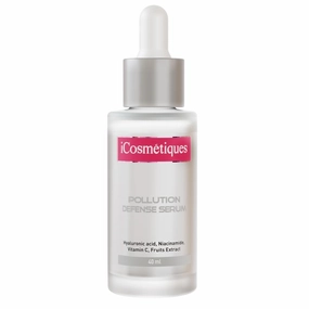 iCosmetiques Pollution Defense Face Serum |Vitamin C, Pollustop, Hyaluronic Acid |Deep Hydration, Glow and Skin Brightening |Infused with Himalayan Glacial Water |Unisex Advance Care Formula |40ml