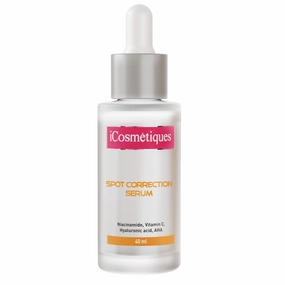iCosmetiques Spot Correction Face Serum |For Bright, Even Skin Tone |Niacinamide, Hyaluronic Acid & Vitamin C |Infused with Himalayan Glacial Water |Unisex Advance Care Formula |40ml